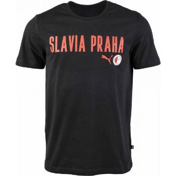 Puma SLAVIA PRAGUE GRAPHIC TEE Pánské triko, černá, velikost