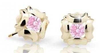 Cutie Jewellery Slušivé dětské náušnice ze žlutého zlata C2216-30-X-1 růžová
