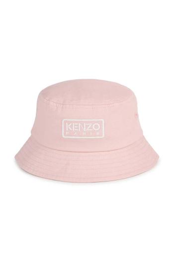 Dětská bavlněná čepice Kenzo Kids růžová barva