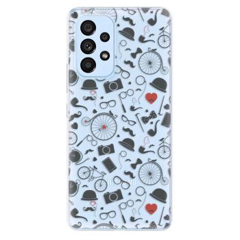 Odolné silikonové pouzdro iSaprio - Vintage Pattern 01 - black - Samsung Galaxy A53 5G