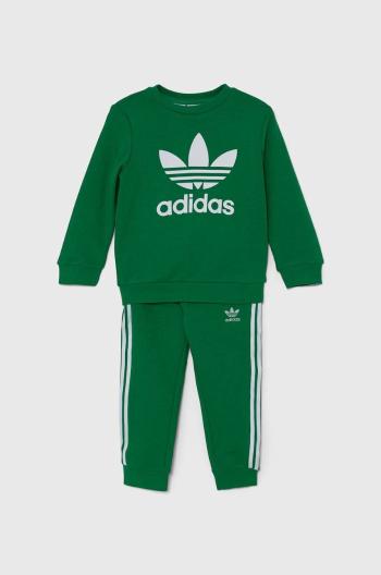 Dětská tepláková souprava adidas Originals CREW SET zelená barva, IX5153