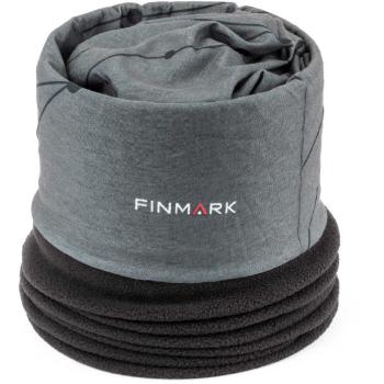 Finmark MULTIFUNCTIONAL SCARF Multifunkční šátek s fleecem, šedá, velikost