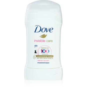 Dove Invisible Care Antiperspirant tuhý antiperspirant proti bílým skvrnám bez alkoholu Water Lily & Rose 40 ml