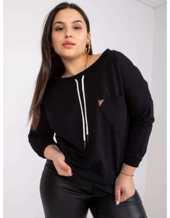 Dámská mikina krátká plus size LOUNA černá