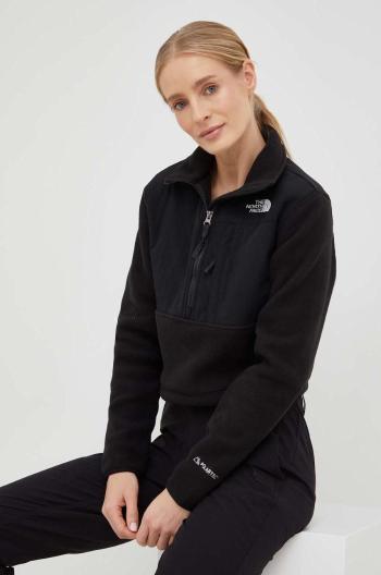 Mikina The North Face Womens Denali Cropped Fleece dámská, černá barva, NF0A7WXYJK31