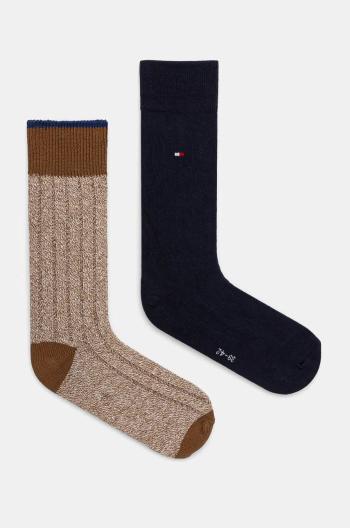 Ponožky Tommy Hilfiger 2-pack pánské, tmavomodrá barva, 701229842