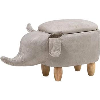 Světle šedá BELIANI slon ELEPHANT (beliani_121602)