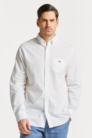 KOŠILE GANT REG COTTON LINEN SHIRT WHITE