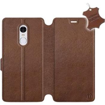 Flip pouzdro na mobil Xiaomi Redmi Note 4 Global - Hnědé - kožené -  Brown Leather (5903226498857)