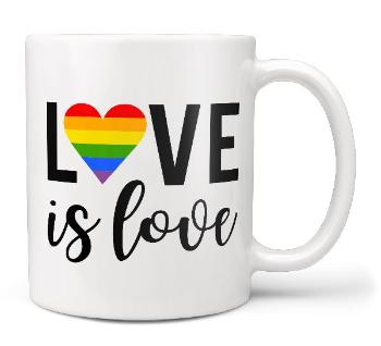 Hrnek LGBT Love is love (Náplň hrníčku: Žádná)