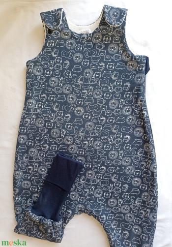 92-98-104-es Tavaszi tipegő hálózsák kétrétegű pamut ÁTMENETI 21-23 fokba sötétkék állatos