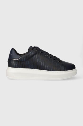 Kožené sneakers boty Karl Lagerfeld KAPRI MENS tmavomodrá barva, KL52572