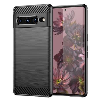 MG Carbon Case Flexible silikónový kryt na Google Pixel 7 Pro, čierny