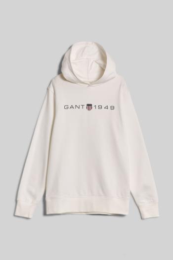 MIKINA GANT PRINTED GRAPHIC HOODIE EGGSHELL