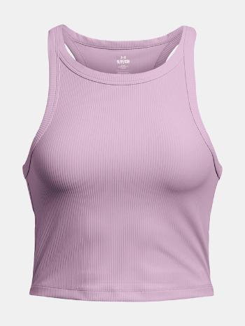 Under Armour Meridian Rib Crop Triko Fialová