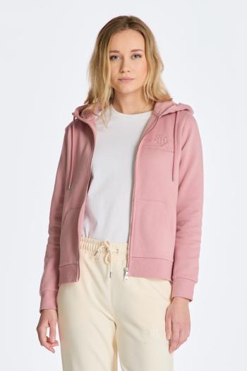 MIKINA GANT REG TONAL SHIELD ZIP HOODIE CALIFORNIA PINK MELANGE