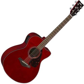 Yamaha FSX800C Ruby Red Elektroakustická kytara Jumbo