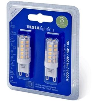 TESLA LED BULB, G9, 4W, 400lm, 4000K denní bílá , 2ks (G9000440-PACK2)