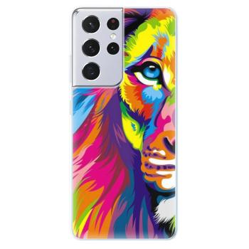 Odolné silikonové pouzdro iSaprio - Rainbow Lion - Samsung Galaxy S21 Ultra