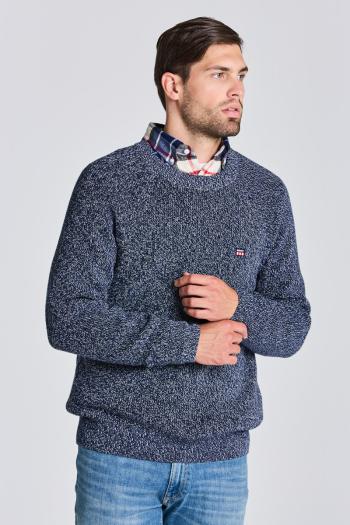 SVETR GANT D2. TWISTED COTTON C-NECK EVENING BLUE