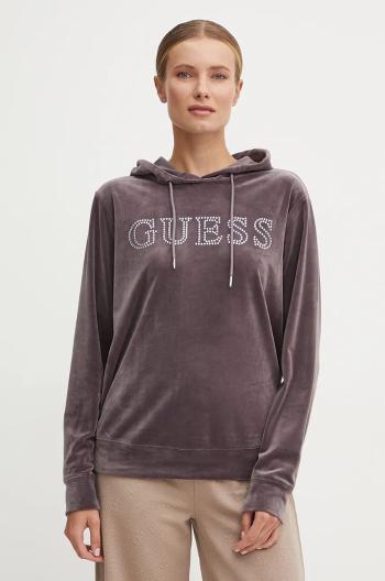 Mikina Guess COUTURE dámská, fialová barva, s kapucí, V4RQ25 KBXI2