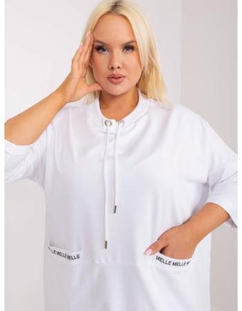 Dámská halenka plus size z bavlny LOMA bílá 