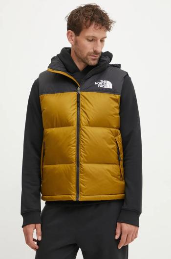 Péřová vesta The North Face 1996 Retro Nuptse zelená barva, NF0A3JQQ5HO1