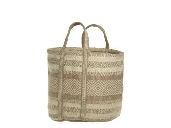 Béžovo-hnědá košíková jutová taška Beach Bag - 40*40*40/ 60 cm 15025800