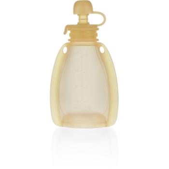 Zopa Silicone Refillable Baby Food Pouch kapsička na jídlo 0 m+ Transparent Yellow 120 ml