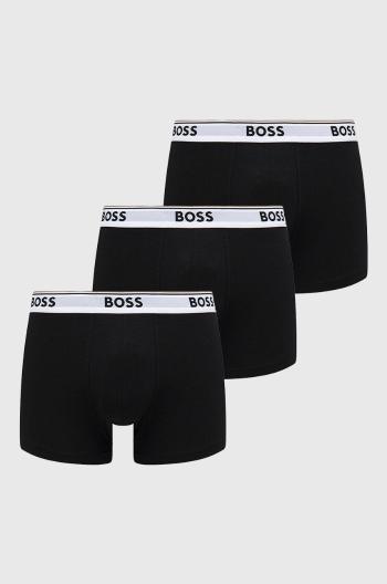 Boxerky BOSS 3-pack pánské, černá barva, 50475274