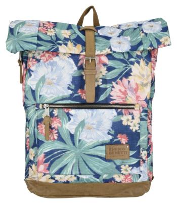 Enrico Benetti Santiago 15" Notebook Backpack Dark Blue Floral