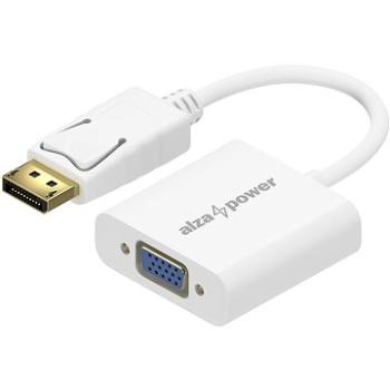 AlzaPower DisplayPort (M) na VGA (F) 0.1m bílá (APW-ADDPVG01W)