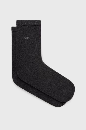 Ponožky Calvin Klein (2-pack) dámské, šedá barva, 701218769