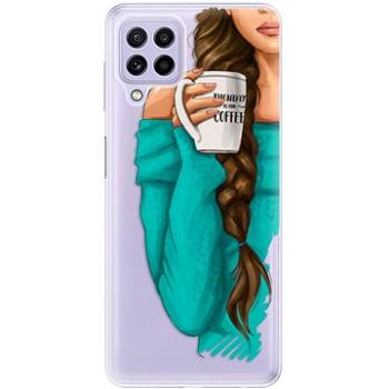 iSaprio My Coffe and Brunette Girl pro Samsung Galaxy A22 (coffbru-TPU3-GalA22)