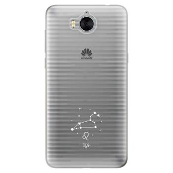 Odolné silikonové pouzdro iSaprio - čiré - Lev - Huawei Y5 2017 / Y6 2017