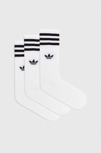 Ponožky adidas Originals 3-pack bílá barva