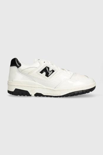 Kožené sneakers boty New Balance BB550YKF bílá barva