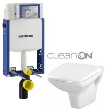 GEBERIT KOMBIFIX ECO, nádržka UP 320 bez tlačítka + WC CERSANIT CLEANON CARINA  + SEDÁTKO 110.302.00.5 CA1