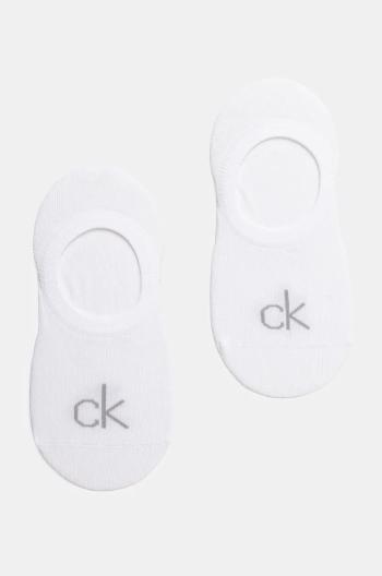 Ponožky Calvin Klein 2-pack dámské, bílá barva, 701228801