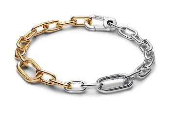 Pandora Bicolor článkový náramek na přívěsky Shine Me 563689C00 17,5 cm