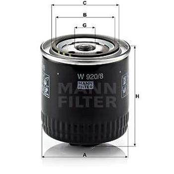 MANN-FILTER W920/8 pro vozy SEAT, SKODA, VW (W920/8)