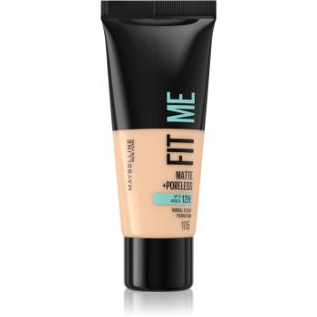 Maybelline Fit Me! Matte+Poreless matující make-up pro normální a mastnou pleť odstín 105 Natural Ivory 30 ml