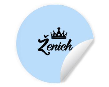 Samolepky kruh Ženich