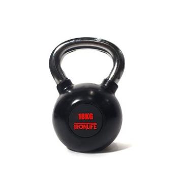 IRONLIFE Kettlebell pogumovaný 18 kg (8594177751626)