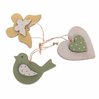 Sada závesných jarných dekorácií, mix, 3 ks 