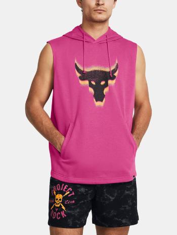 Under Armour Project Rock Fleece Payoff Sleeveless Mikina Růžová