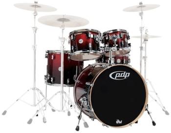 PDP by DW Concept Shell Pack 5 pcs 22" Red to Black Sparkle Akustická bicí sada