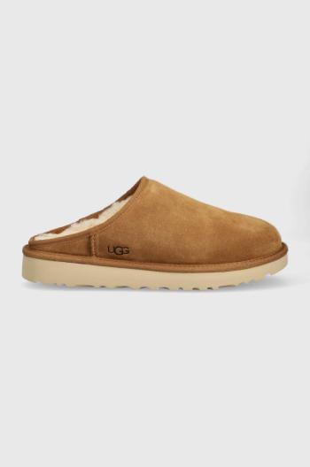 Semišové papuče UGG Classic Slip-On hnědá barva, 1129290-CHE