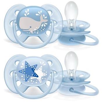 Philips AVENT šidítko Ultrasoft obrázek 6-18 m chlapec, 2 ks (8710103938774)