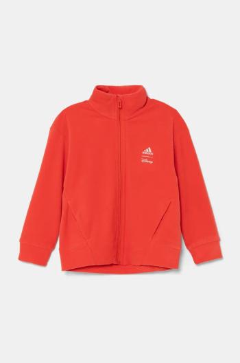 Dětská fleecová mikina adidas LK DY MM WI TT oranžová barva, s aplikací, IV9622